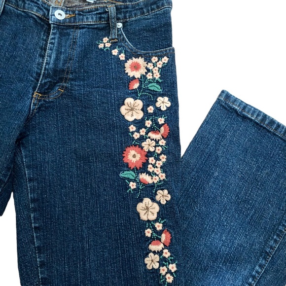 Cute Embroidered Denim Jeans - Hecho in Mexico Sz 32-9 - Picture 4 of 7